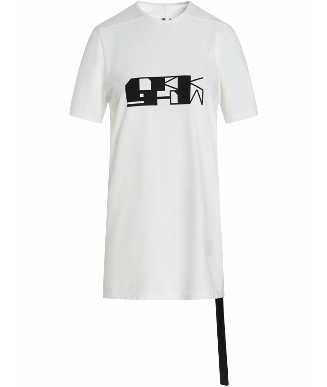 RICK OWENS DRKSHDW Белая хлопковая футболка, фото 1