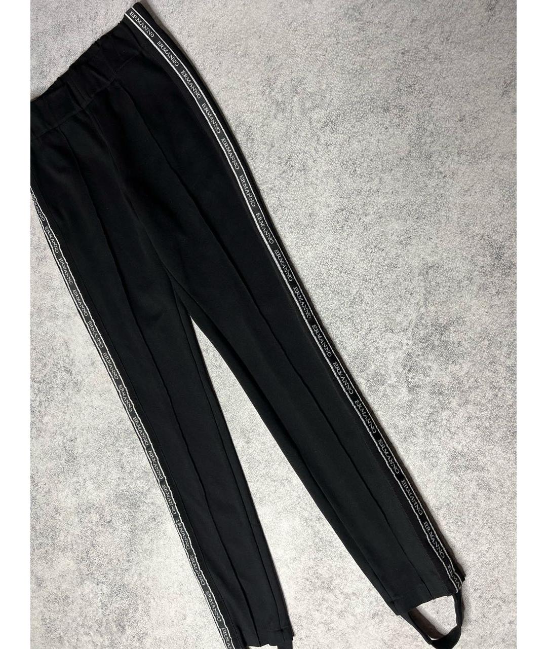 ERMANNO SCERVINO Черные вискозные спортивные брюки и шорты, фото 2