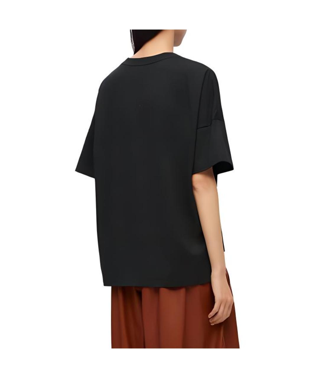 LOEWE Черная хлопковая футболка, фото 3