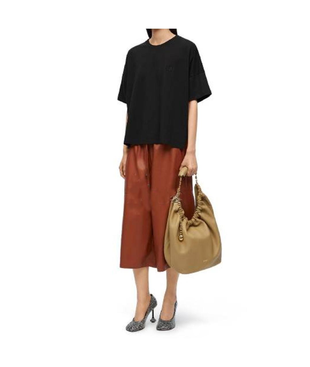 LOEWE Черная хлопковая футболка, фото 2