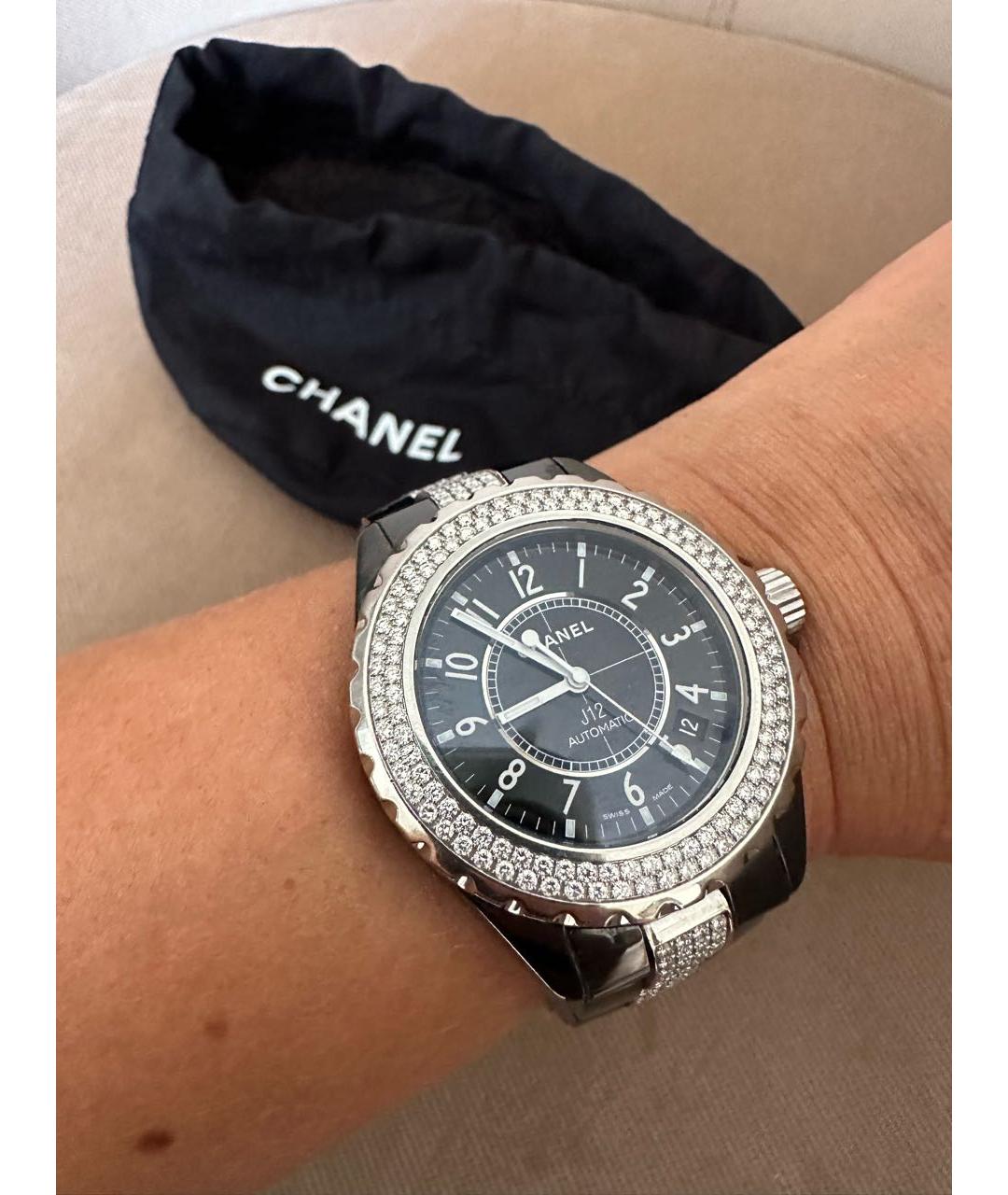 CHANEL Черные часы, фото 7