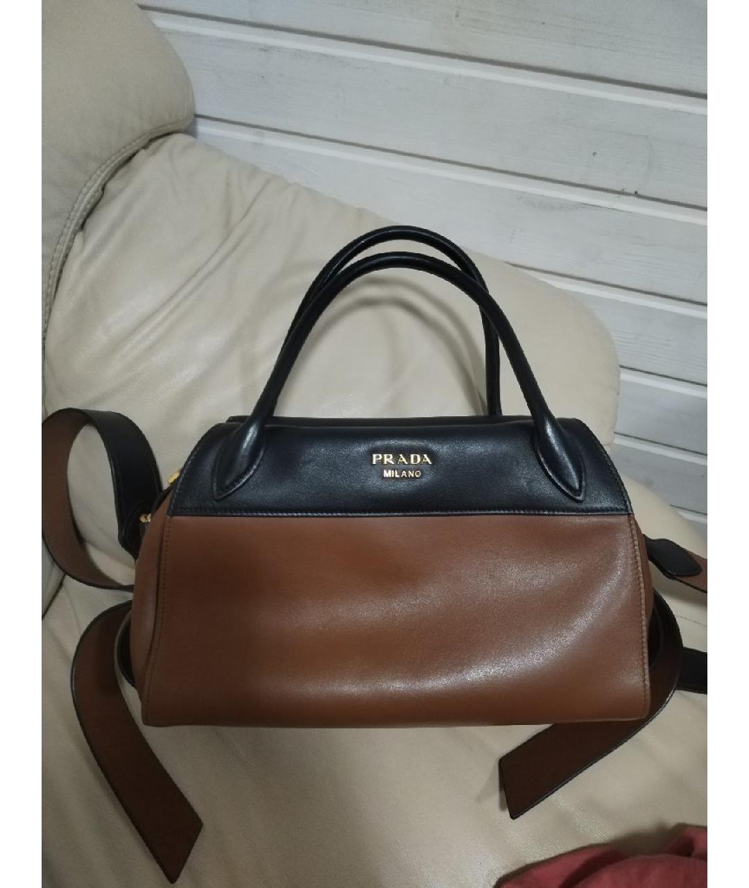 PRADA Кожаная сумка через плечо, фото 10