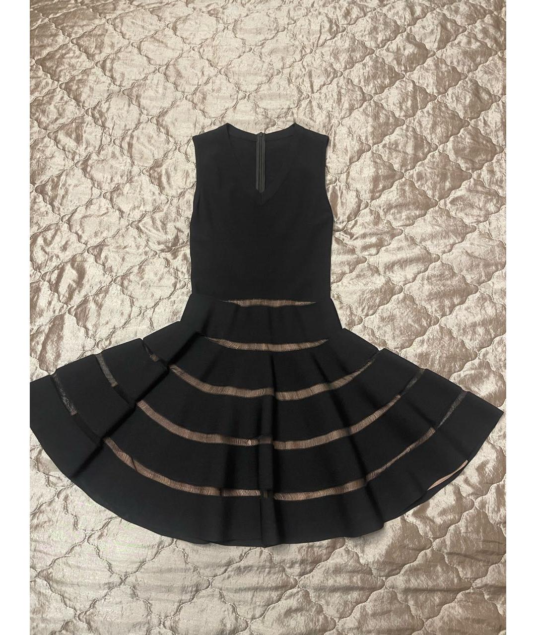 ALAIA Черное вискозное коктейльное платье, фото 5