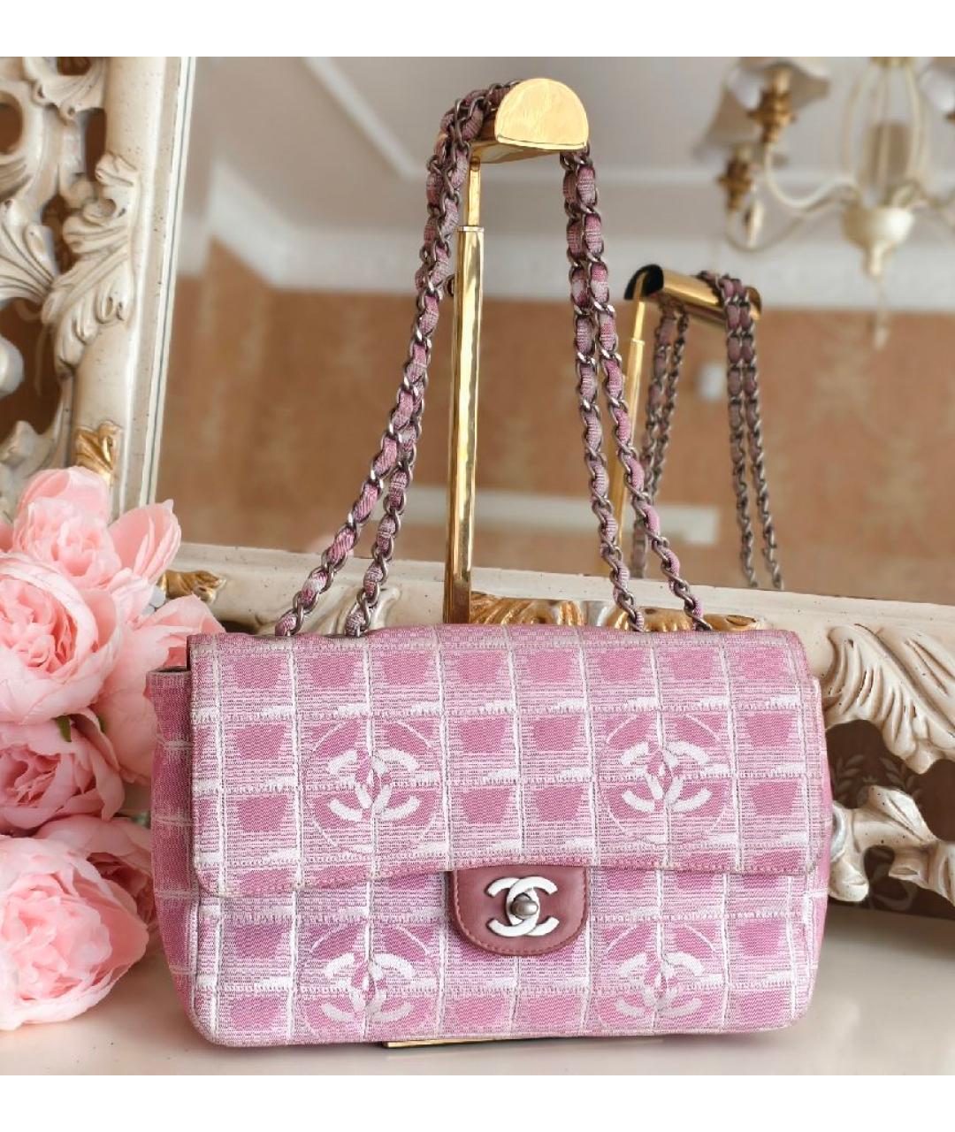 CHANEL Розовая сумка с короткими ручками, фото 2