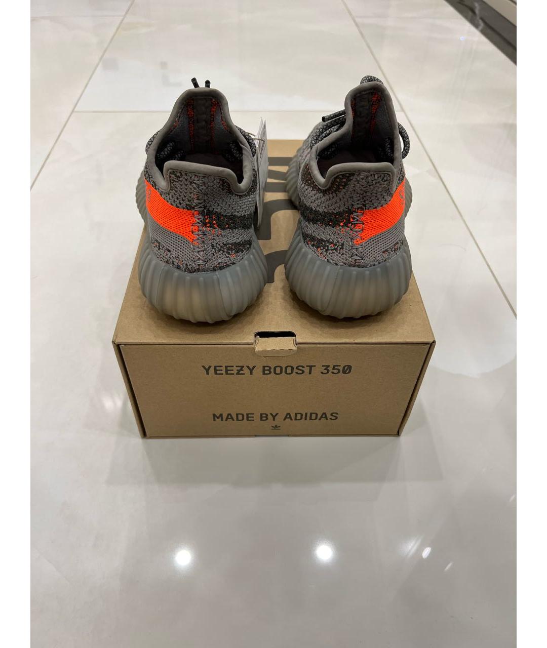 ADIDAS YEEZY Серые текстильные кеды, фото 4