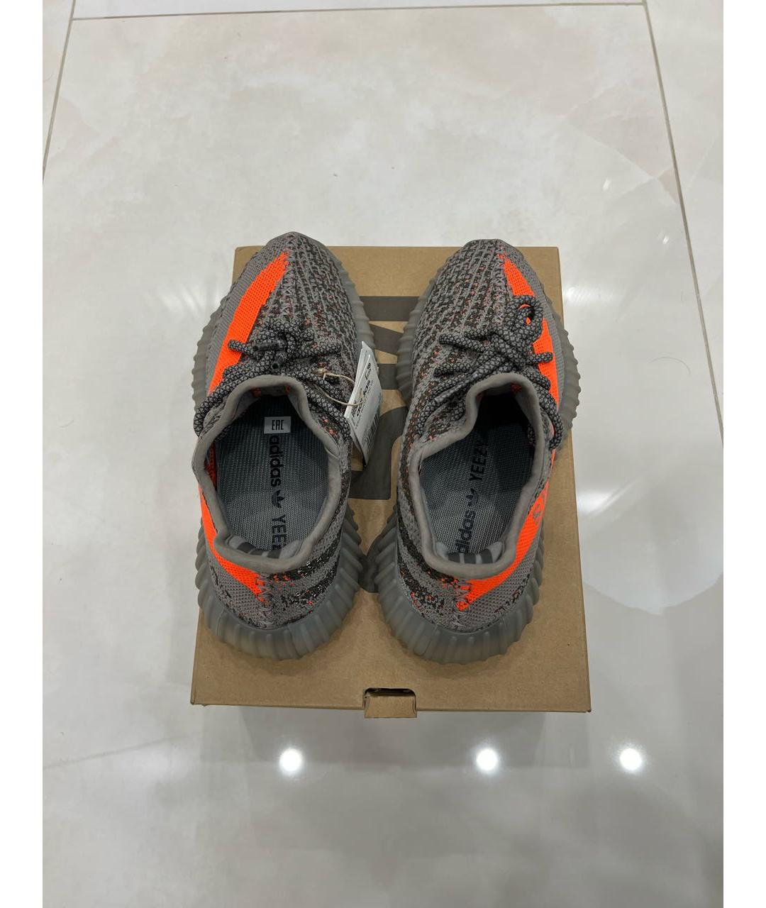 ADIDAS YEEZY Серые текстильные кеды, фото 3