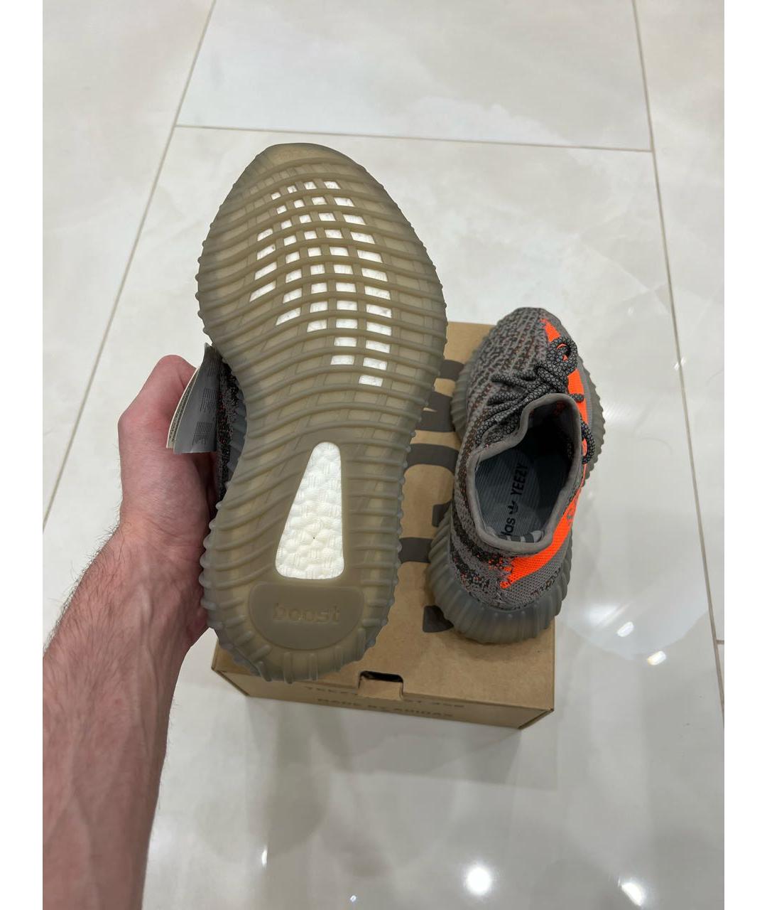 ADIDAS YEEZY Серые текстильные кеды, фото 5