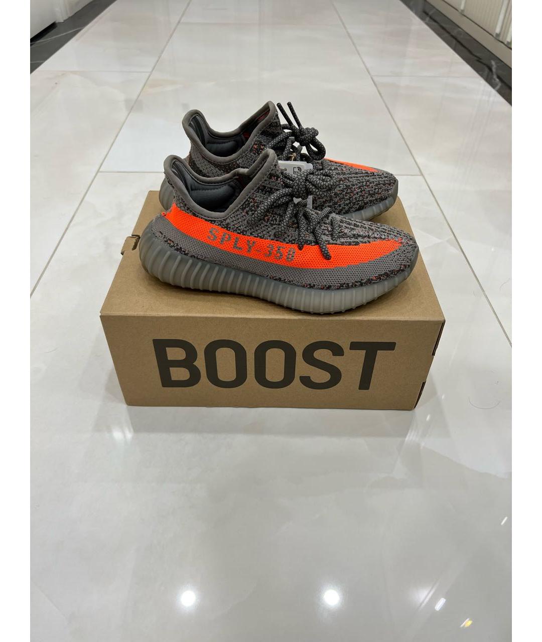 ADIDAS YEEZY Серые текстильные кеды, фото 7
