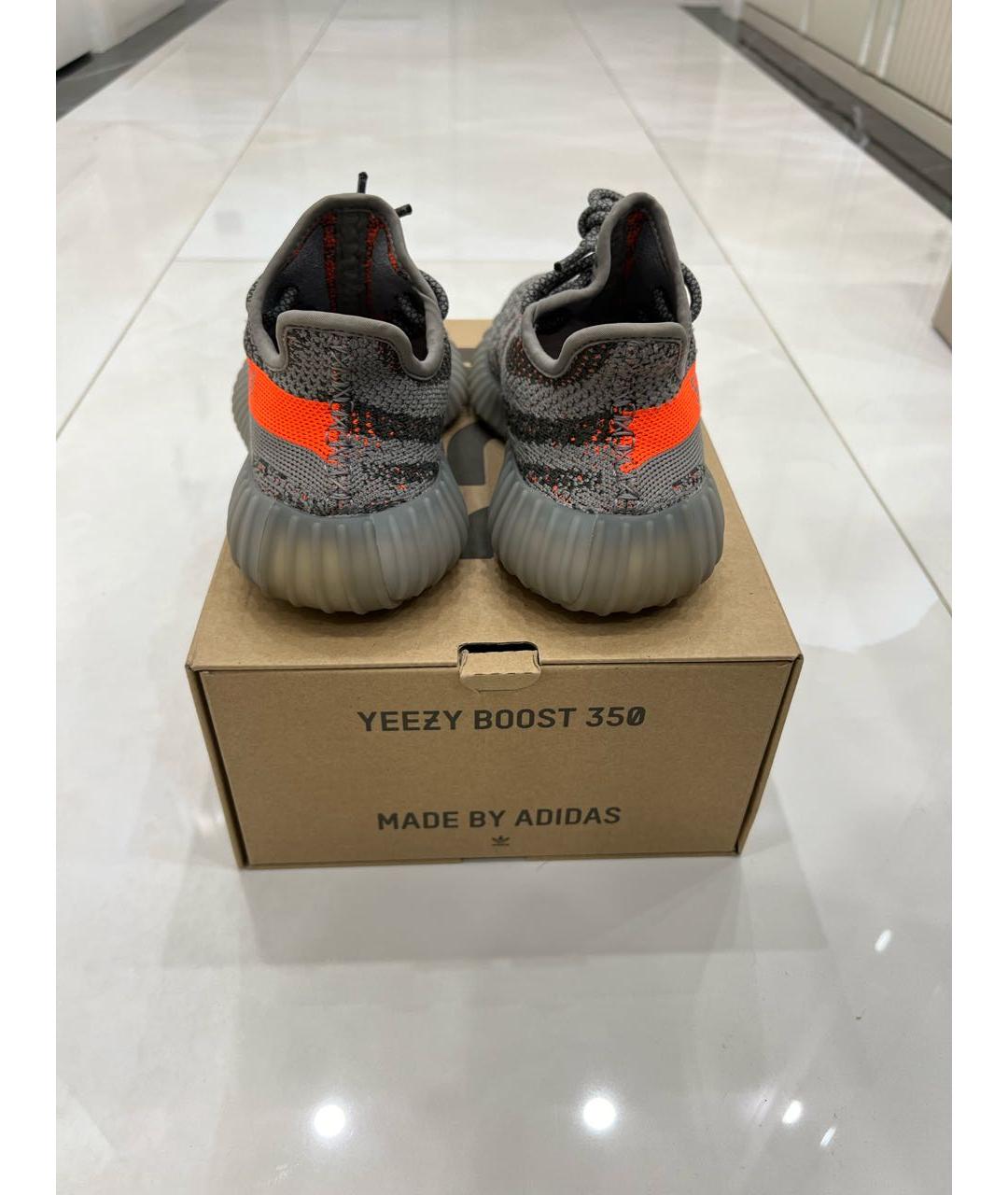 ADIDAS YEEZY Серые текстильные кроссовки, фото 4