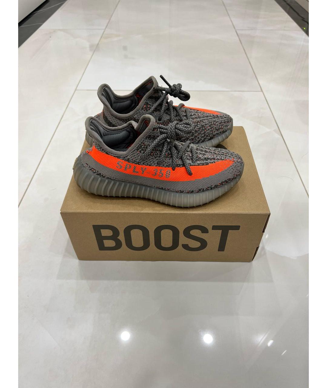 ADIDAS YEEZY Серые текстильные кроссовки, фото 7