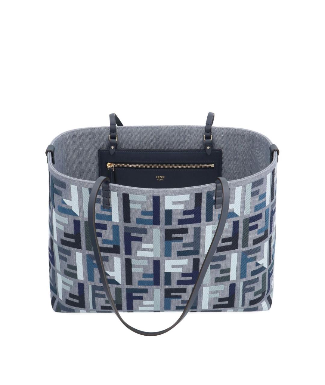 FENDI Синяя сумка тоут, фото 2