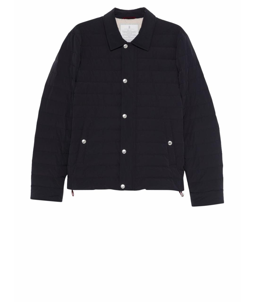 BRUNELLO CUCINELLI Темно-синяя полиамидовая куртка, фото 1