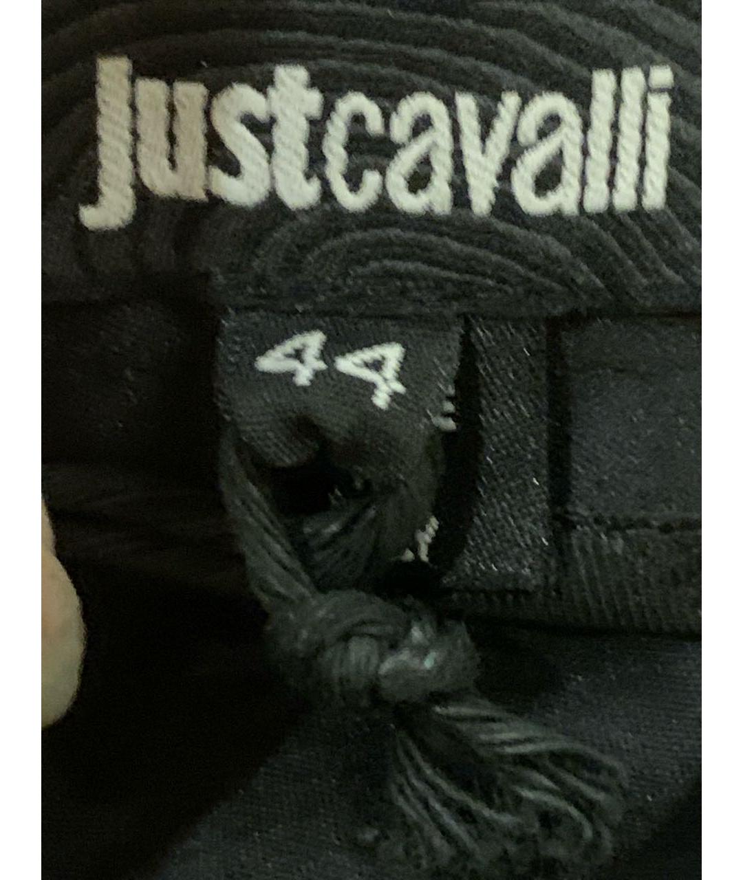 JUST CAVALLI Черная шелковая юбка миди, фото 7