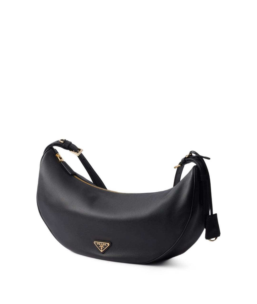 PRADA Черная кожаная сумка через плечо, фото 5