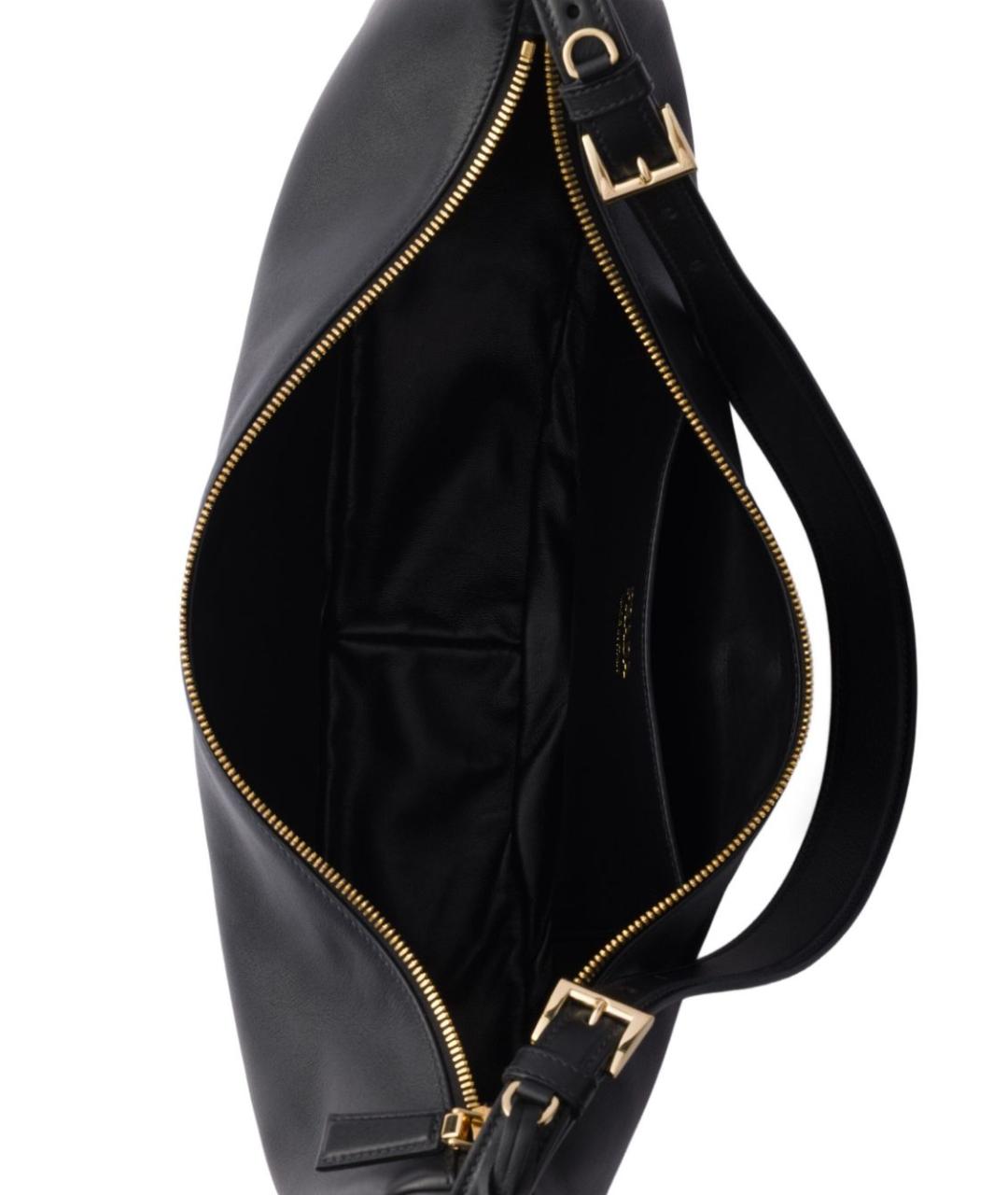 PRADA Черная кожаная сумка через плечо, фото 2