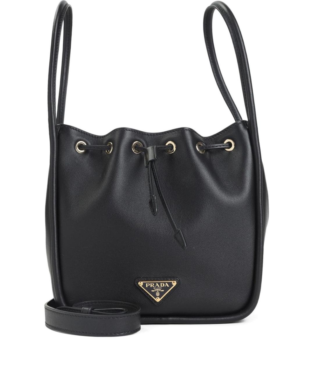 PRADA Черная кожаная сумка тоут, фото 1