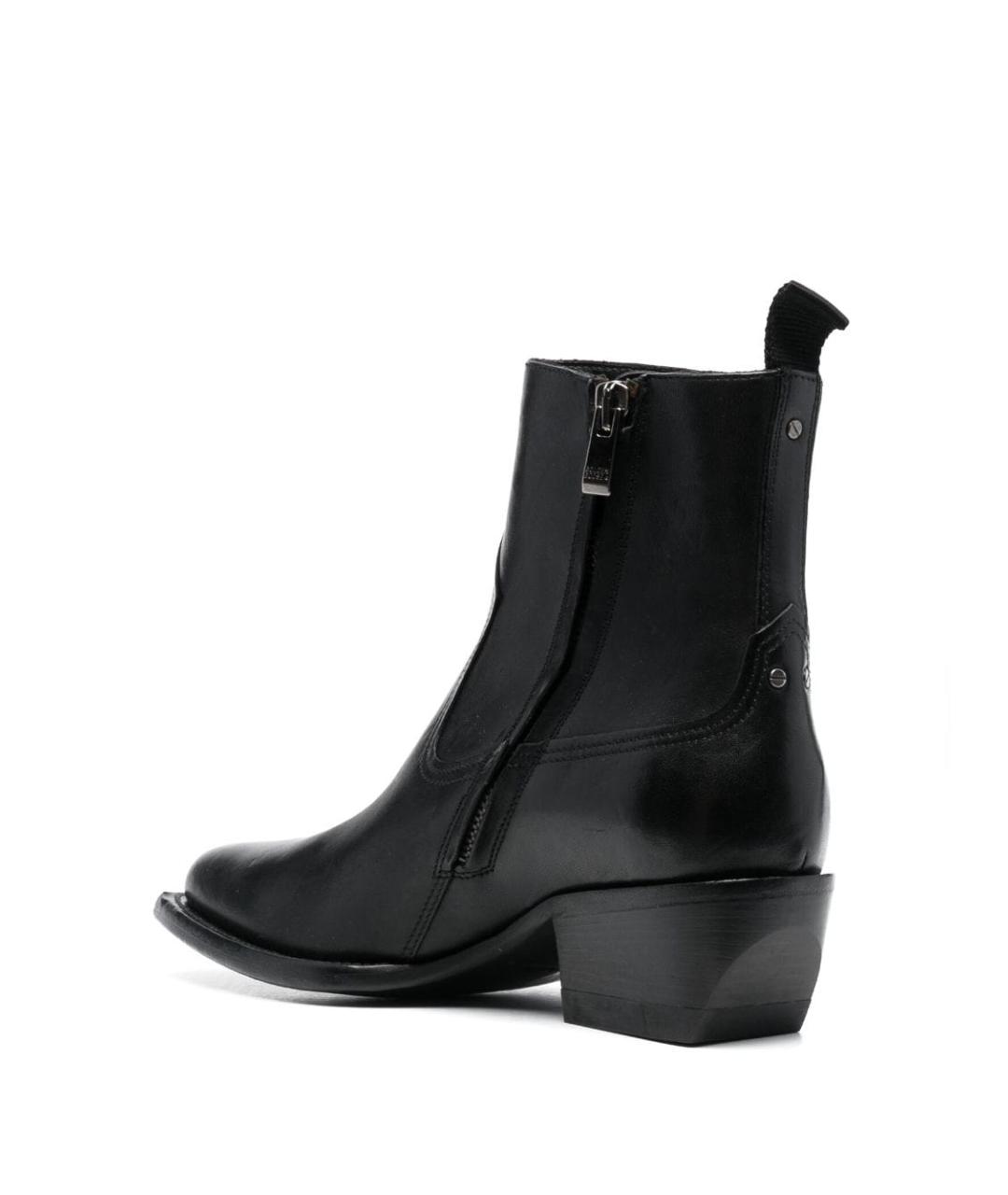 GOLDEN GOOSE DELUXE BRAND Черные кожаные сапоги, фото 3