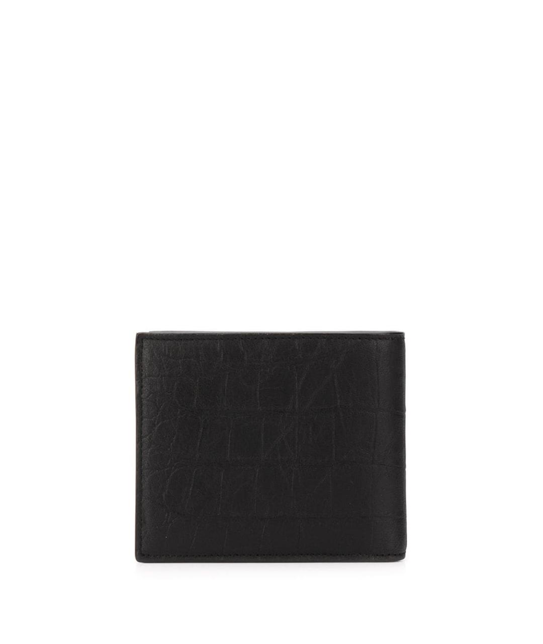 SAINT LAURENT Черный кожаный кошелек, фото 2
