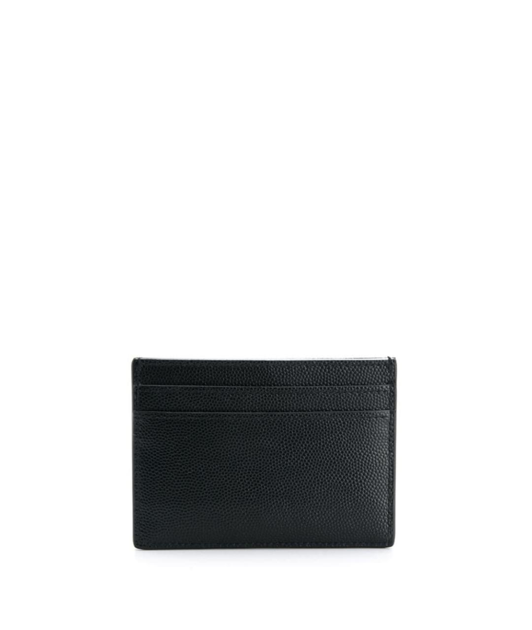 SAINT LAURENT Черный кожаный кардхолдер, фото 2