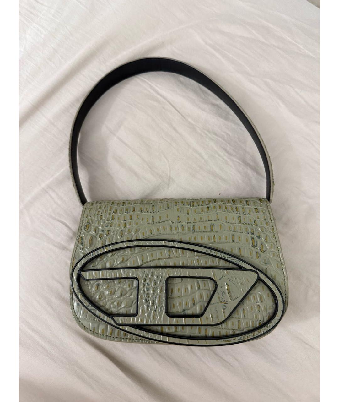 DIESEL Хаки сумка с короткими ручками из искусственной кожи, фото 6