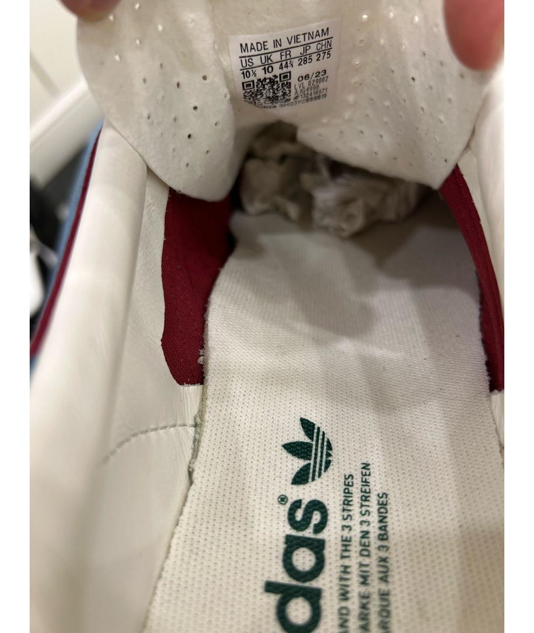 ADIDAS Бордовые замшевые низкие кроссовки / кеды, фото 5