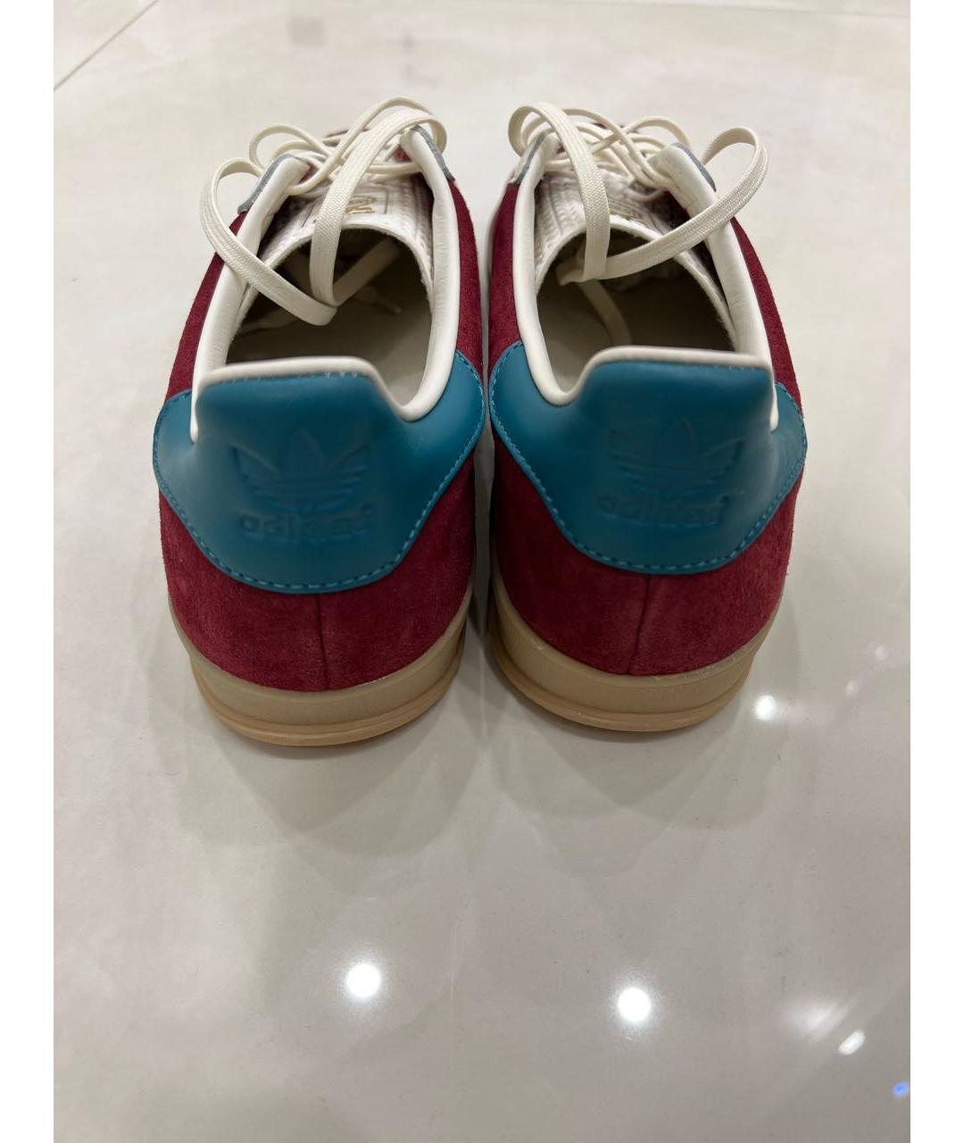 ADIDAS Бордовые замшевые низкие кроссовки / кеды, фото 7