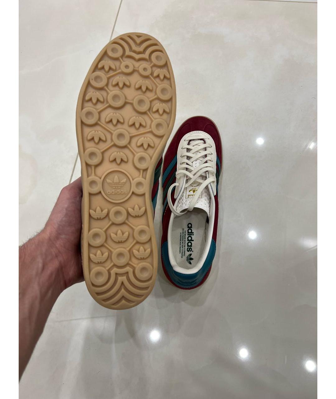 ADIDAS Бордовые замшевые низкие кроссовки / кеды, фото 6