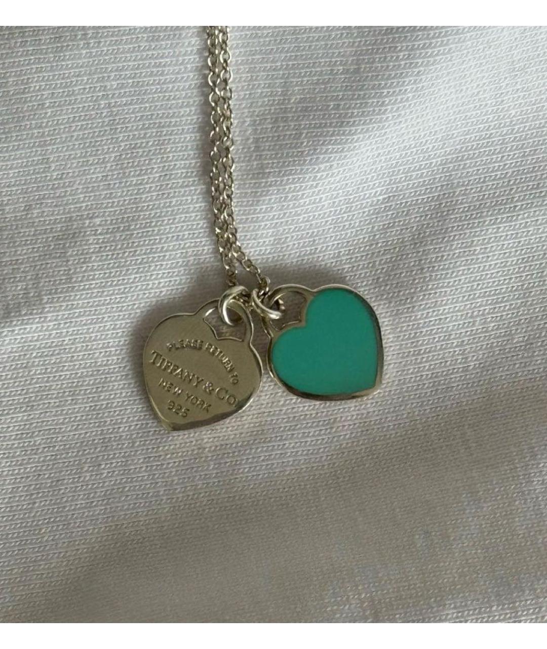 TIFFANY&CO Бирюзовая серебряная подвеска, фото 4