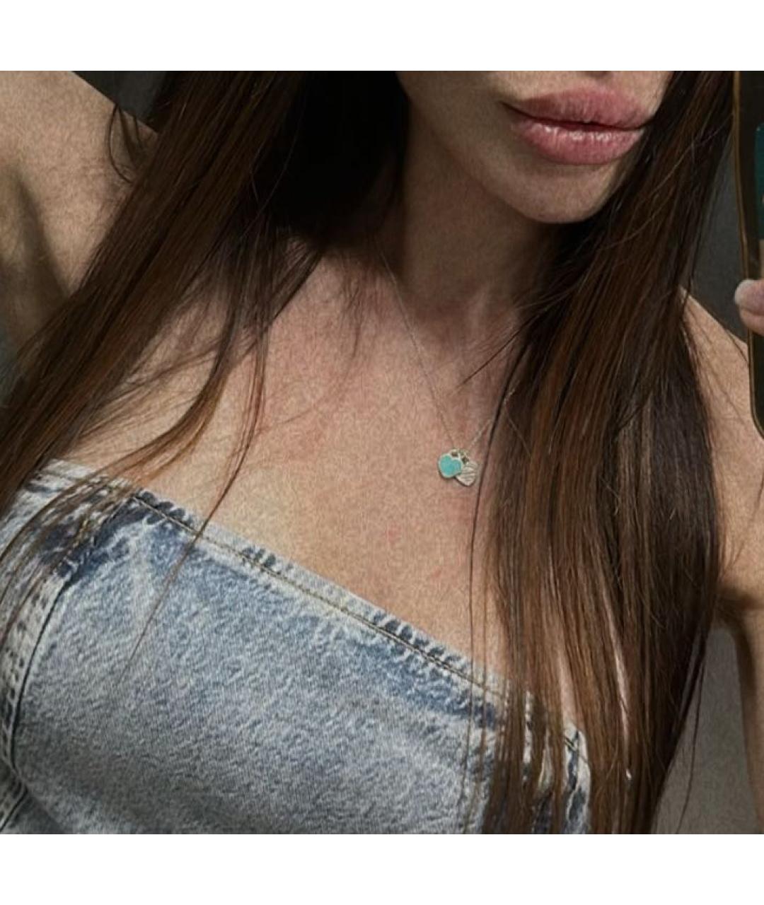 TIFFANY&CO Бирюзовая серебряная подвеска, фото 6