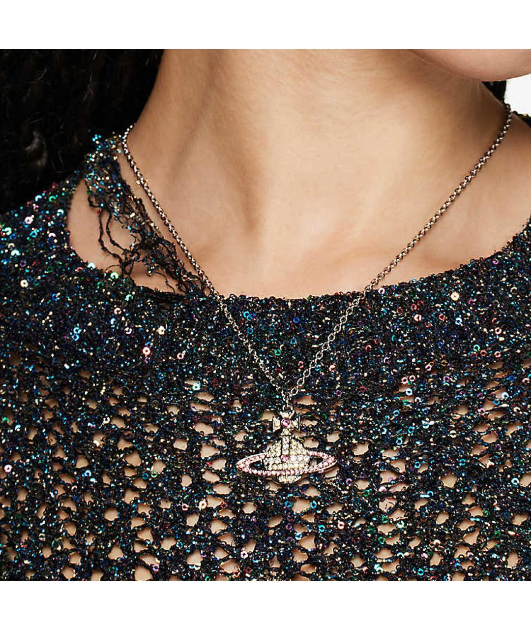 VIVIENNE WESTWOOD Серебряная металлическая подвеска, фото 4