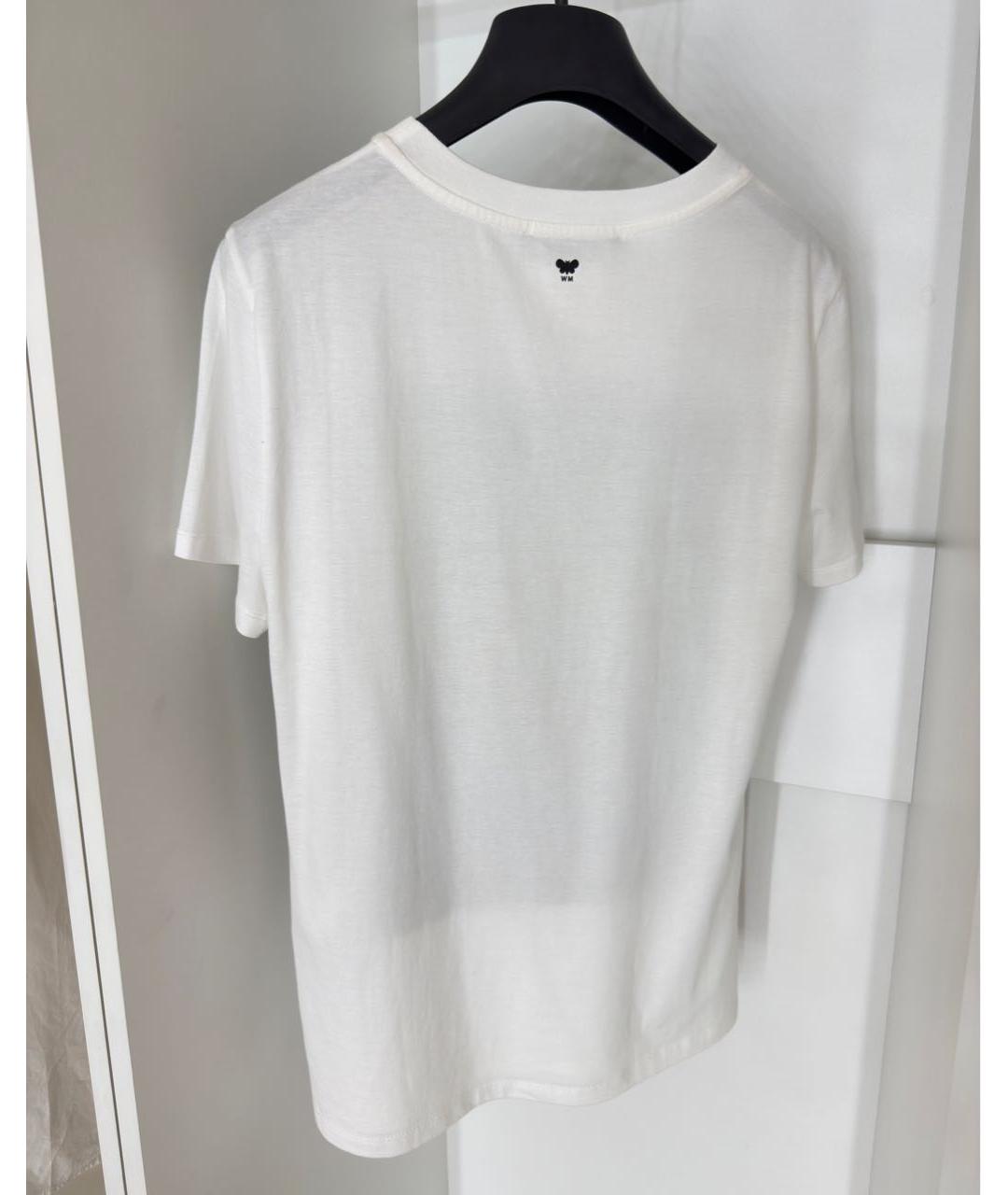 MAX MARA Белая хлопковая футболка, фото 2