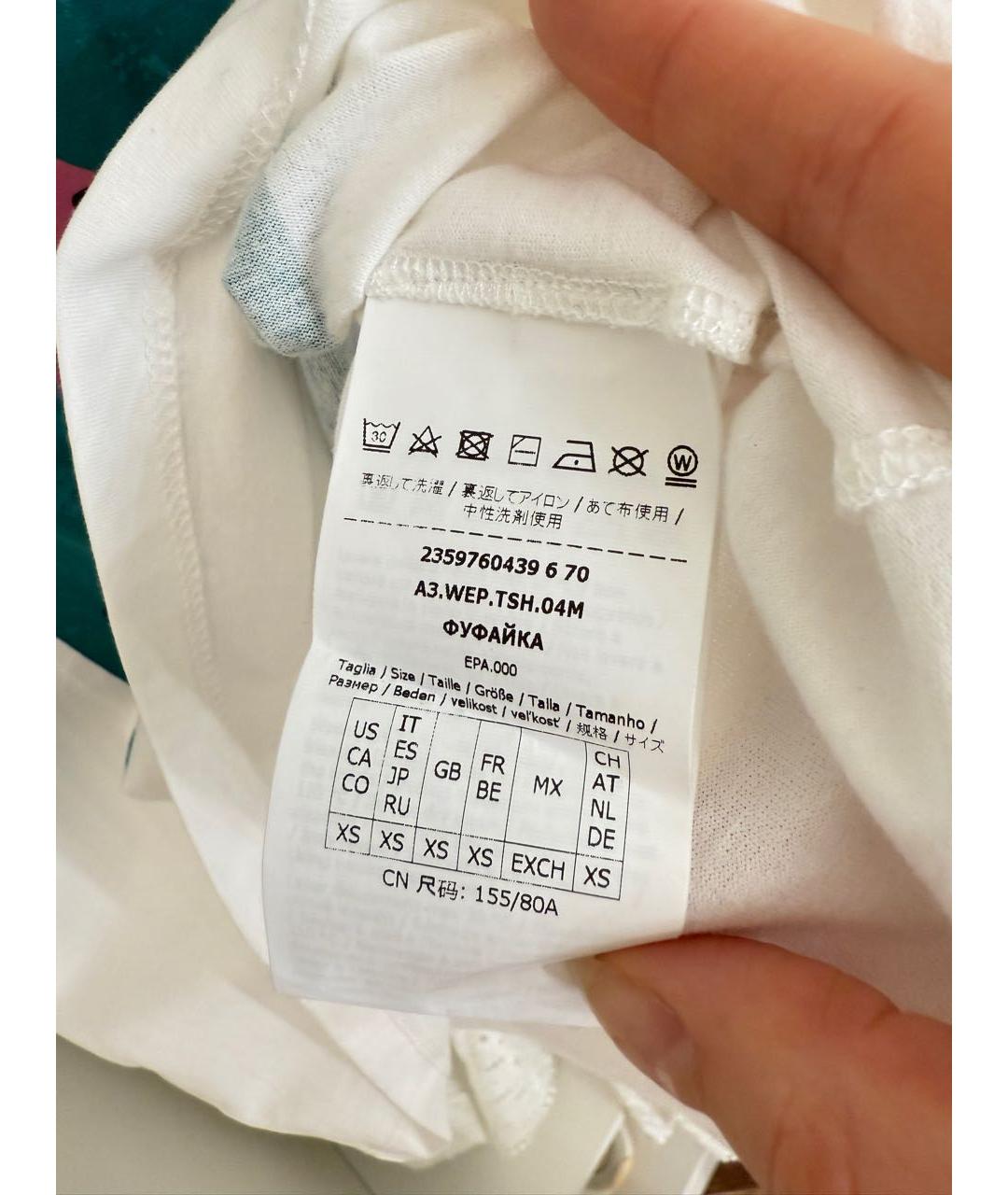 MAX MARA Белая хлопковая футболка, фото 7