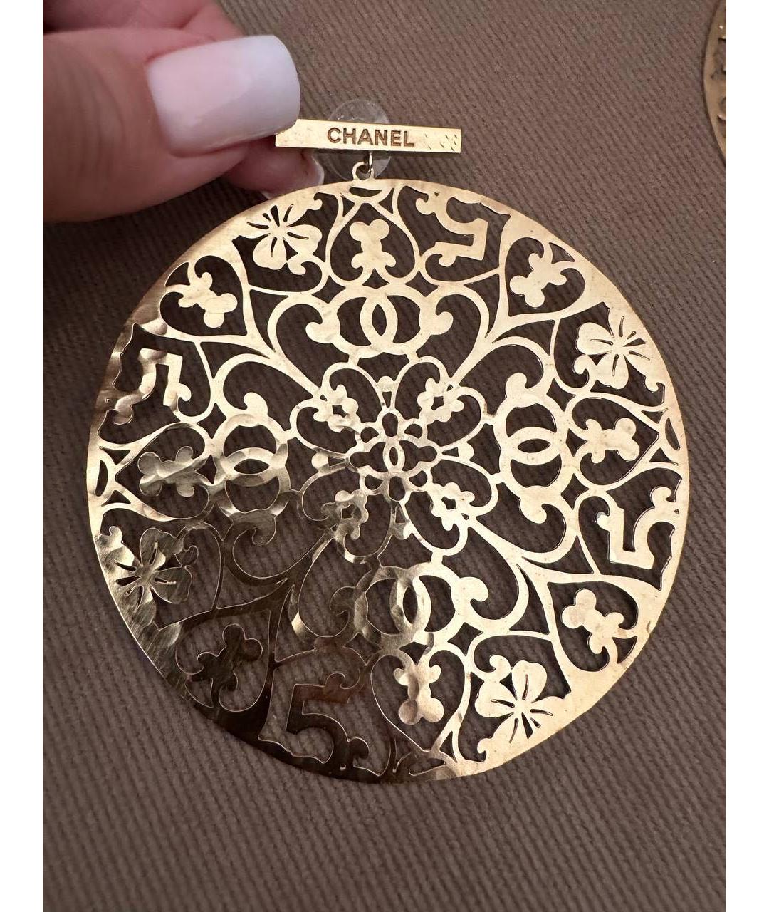 CHANEL Золотые серьги из желтого золота, фото 6