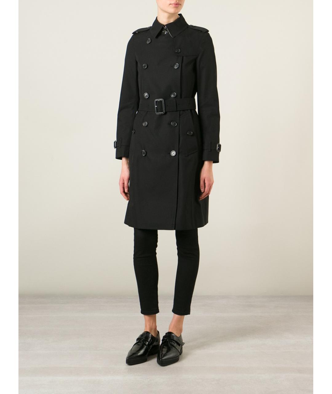 BURBERRY Черное пальто, фото 2