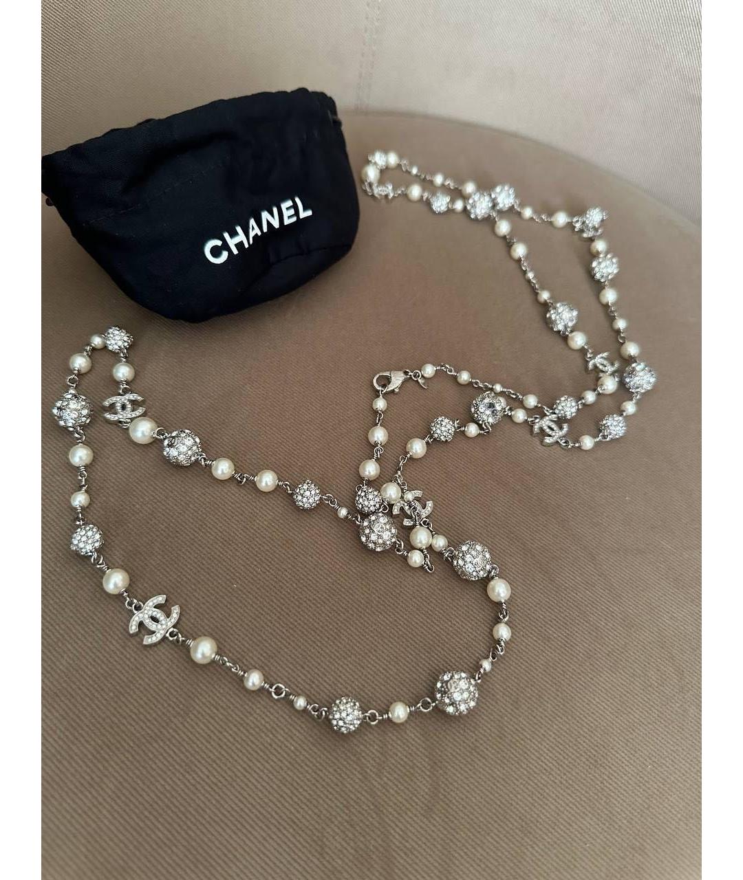 CHANEL Белое колье, фото 5