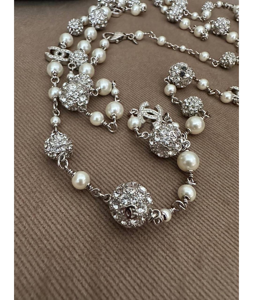 CHANEL Белое колье, фото 7