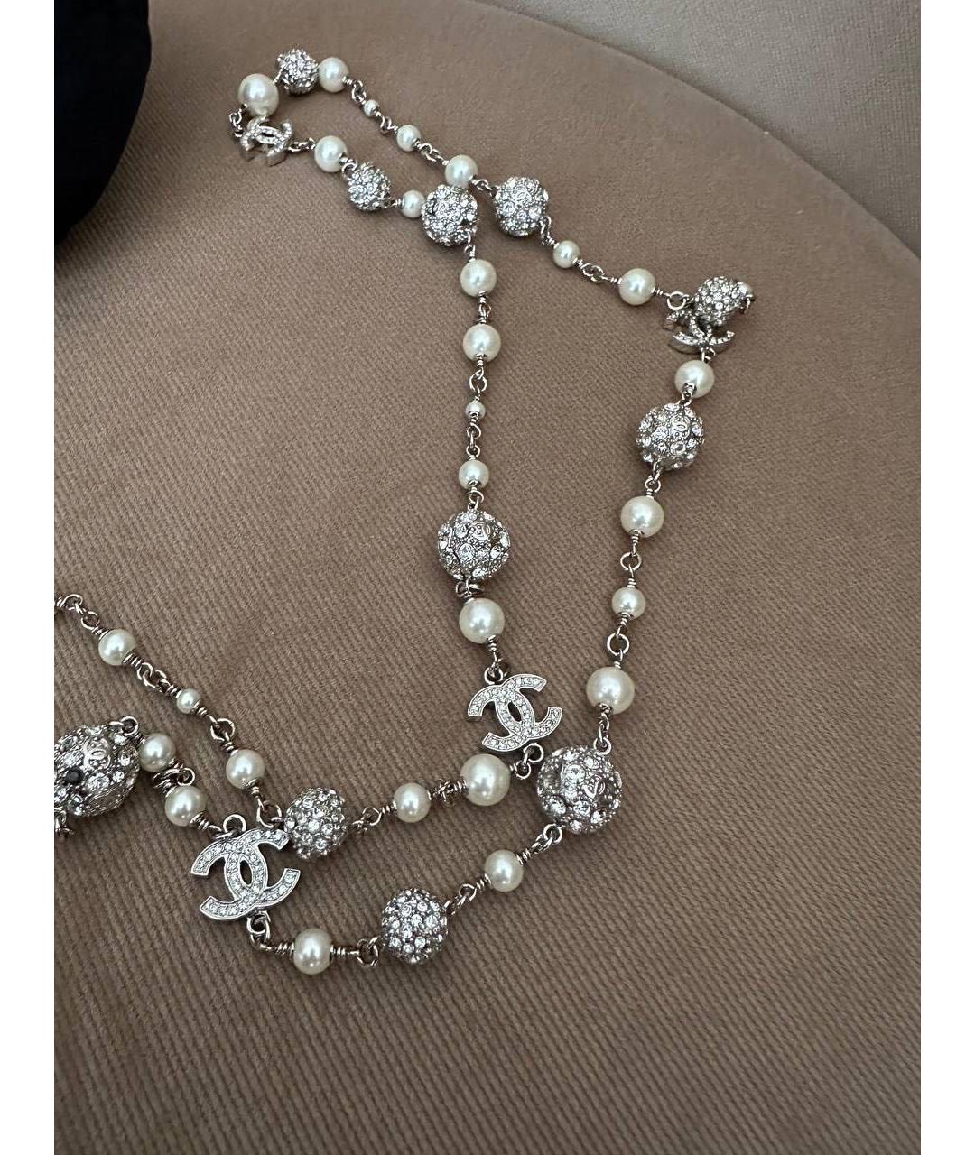 CHANEL Белое колье, фото 4
