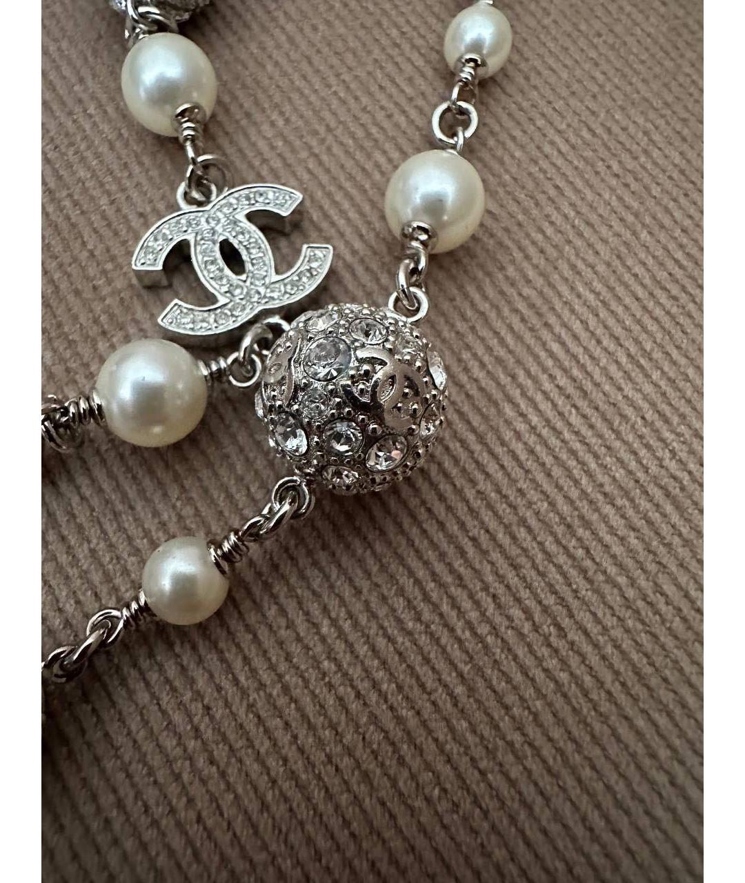 CHANEL Белое колье, фото 3