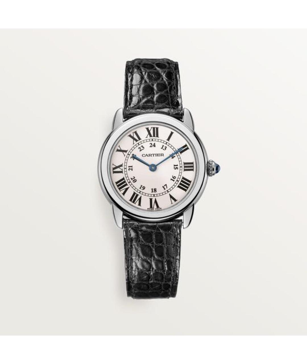 CARTIER Черные часы, фото 5