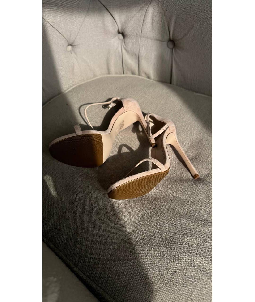 STUART WEITZMAN Розовые замшевые босоножки, фото 4