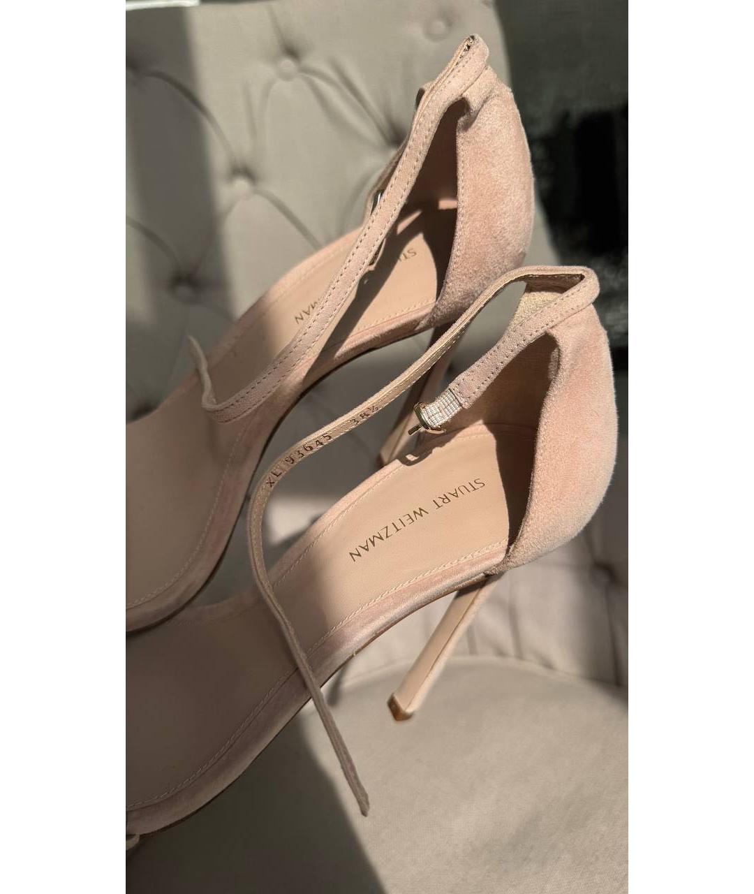 STUART WEITZMAN Розовые замшевые босоножки, фото 3