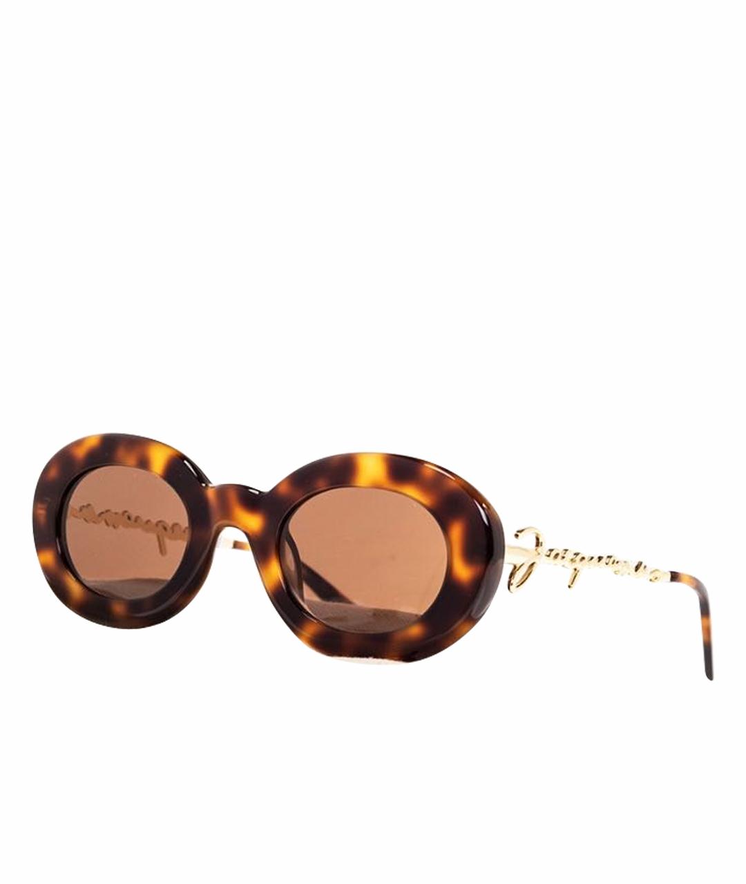 JACQUEMUS Коричневые пластиковые солнцезащитные очки, фото 1