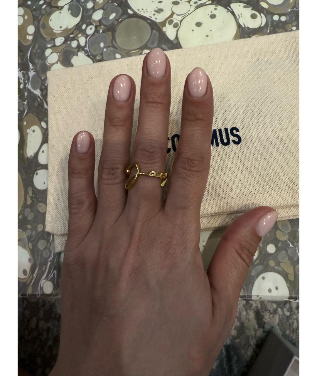 JACQUEMUS Золотое металлическое кольцо, фото 6