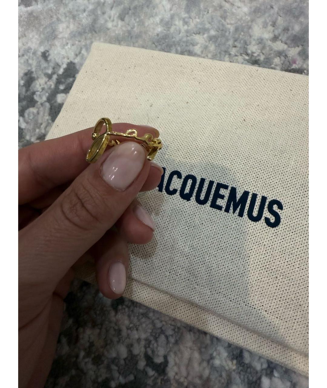 JACQUEMUS Золотое металлическое кольцо, фото 3