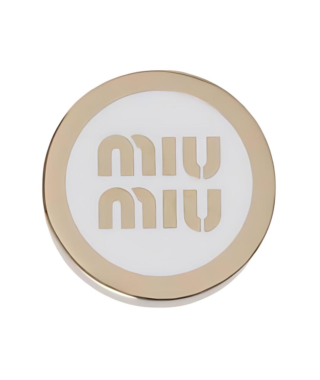 MIU MIU Золотая металлическая булавка / брошь, фото 1