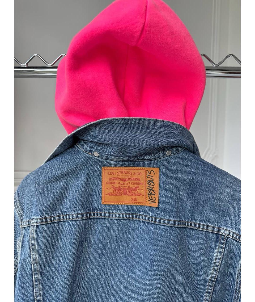 VETEMENTS Синяя деним куртка, фото 3