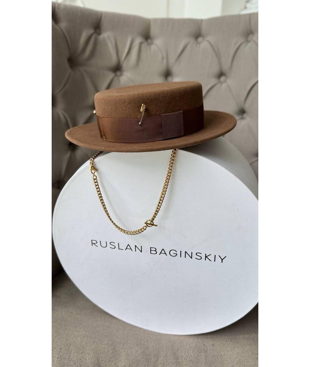 RUSLAN BAGINSKIY Коричневая шляпа, фото 2