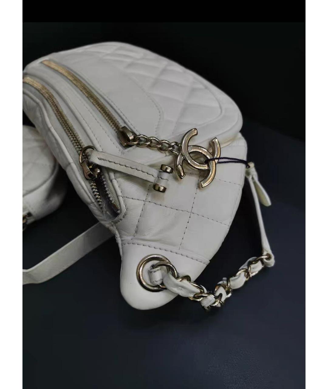 CHANEL Белая сумка через плечо, фото 5