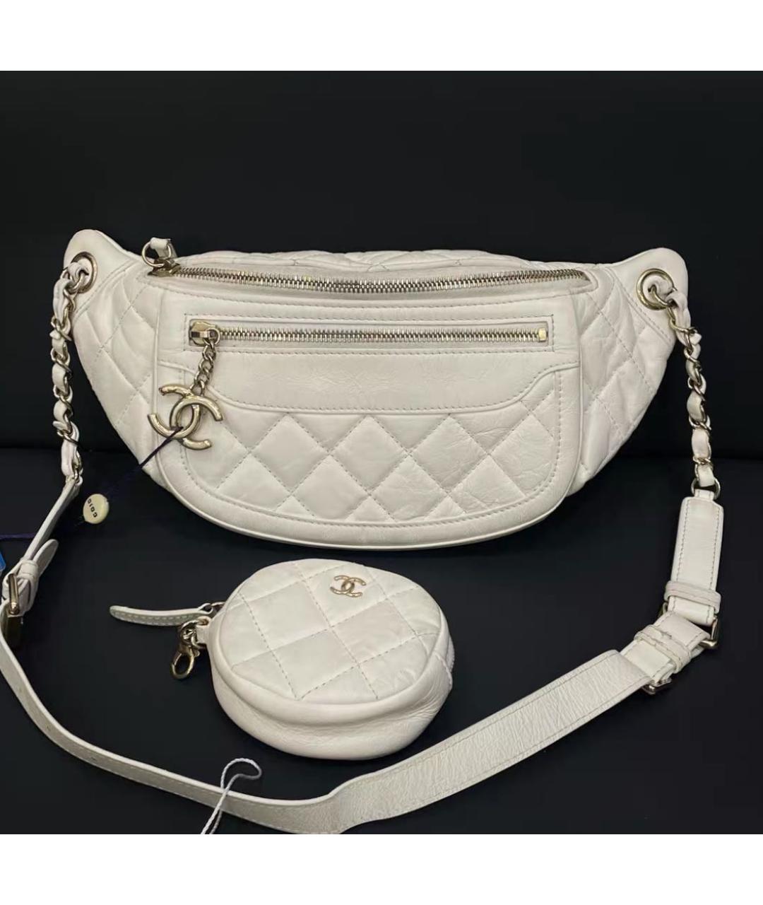 CHANEL Белая сумка через плечо, фото 2