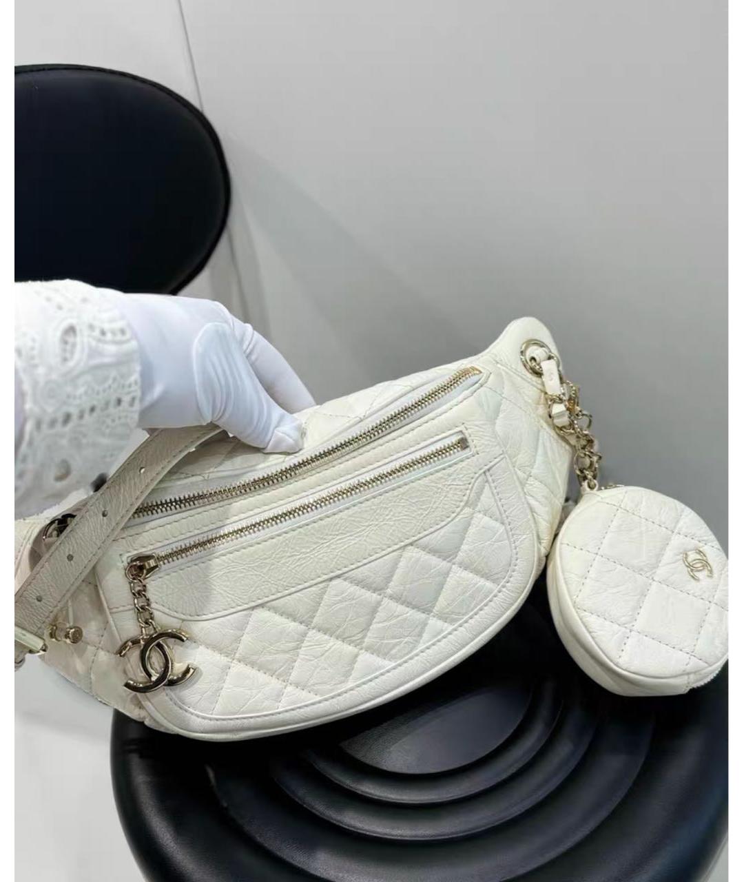 CHANEL Белая сумка через плечо, фото 4